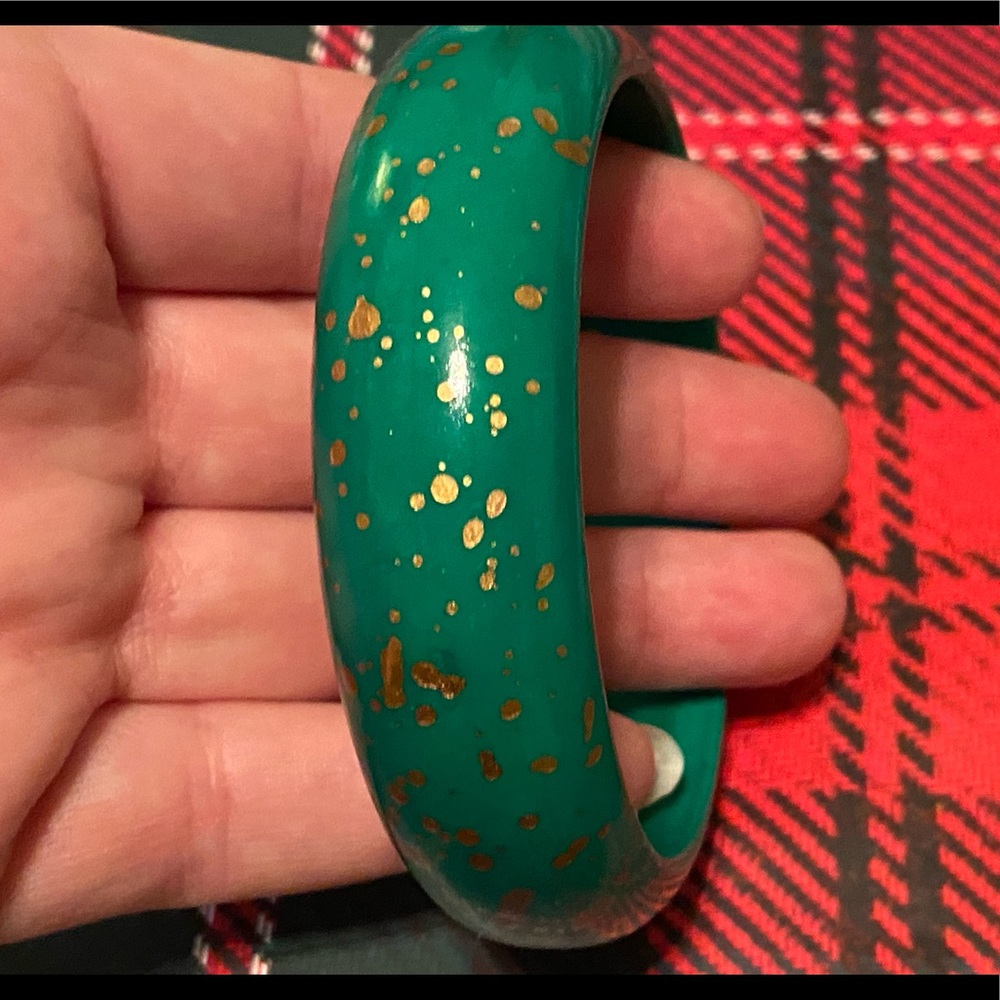 Green Bangle Bracelet